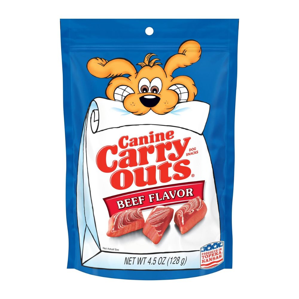 Canine Carry Outs Snacks para Perro Sabor Carne - Forma de Carne Cruda