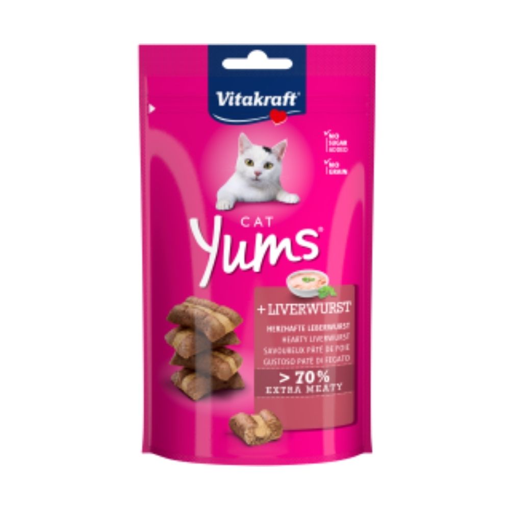Vitakraft Cat Yums Snack para Gatos Hígado de Pollo (40g)