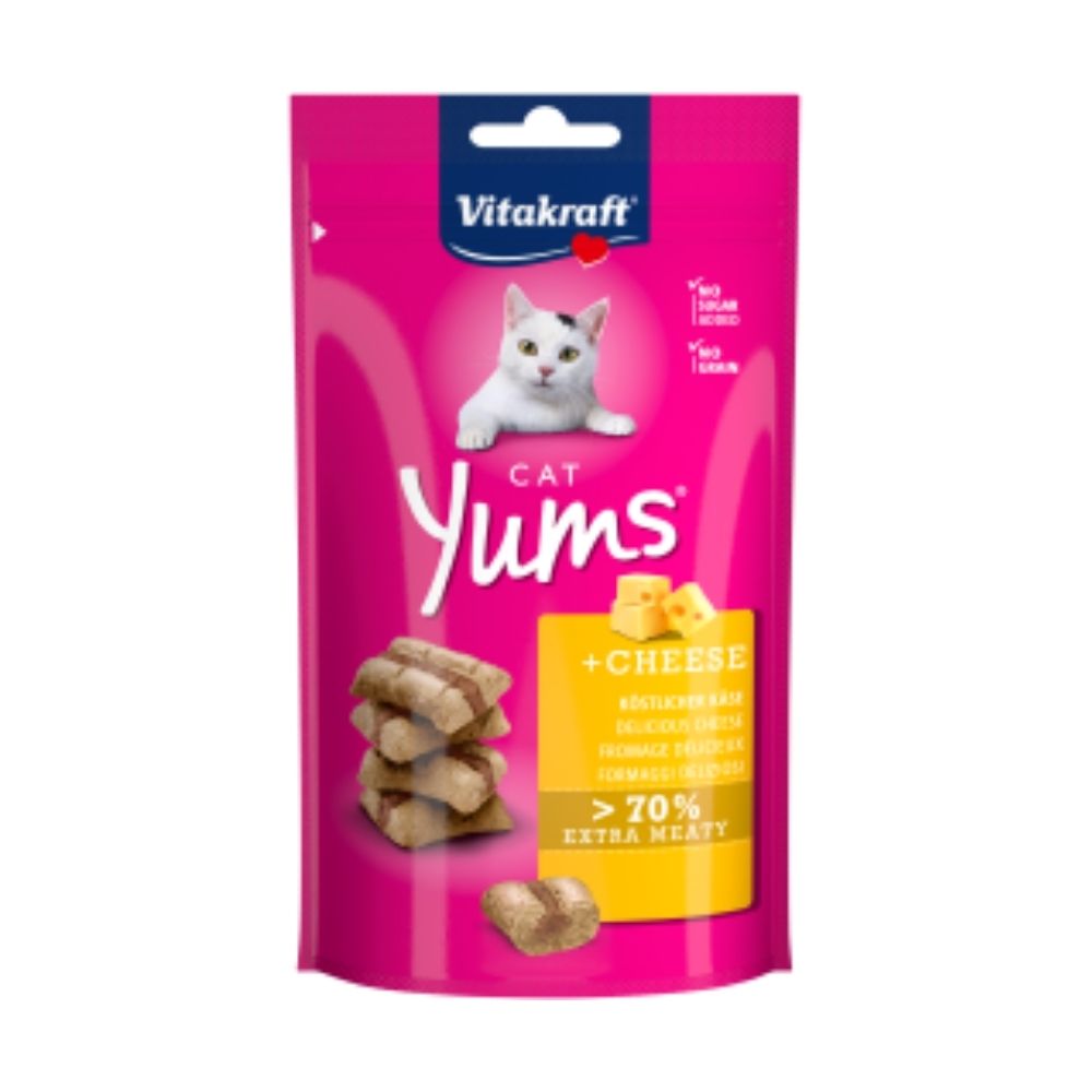 Vitakraft Cat Yums Pollo y Queso - Snack Cremoso para Gatos (40g)
