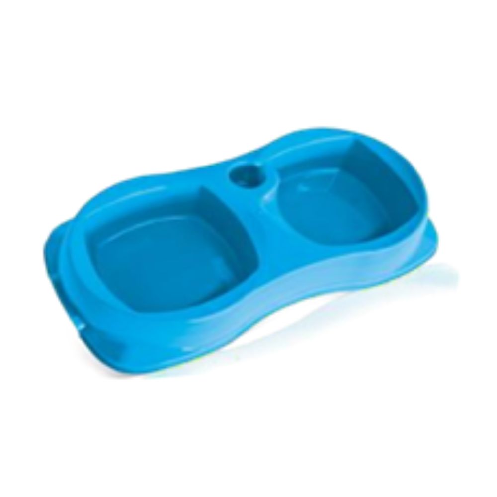 Comedero doble Zooplast con soporte para botella