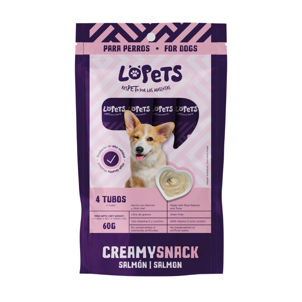 Snack Cremoso para Perros Salmón (60g)