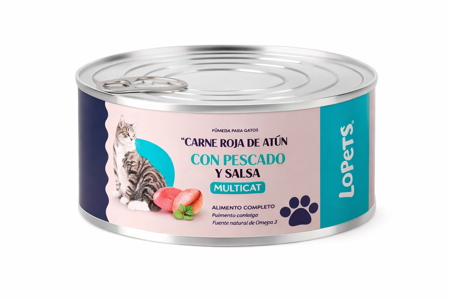 Carne Roja de Atún con Pescado – Lata para Gatos (156g)