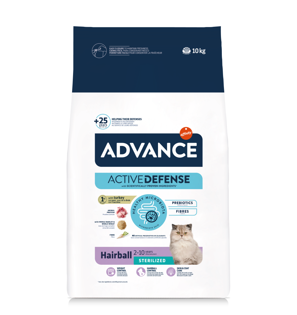 CAT ADULT STERILIZED HAIRBALL Alimento Gatos Adultos Esterilizados Advance Affinity (1,5 kg)