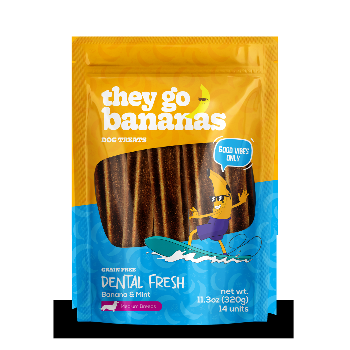 They Go Bananas Premios Dentales para Perro Banana & Menta (320g)