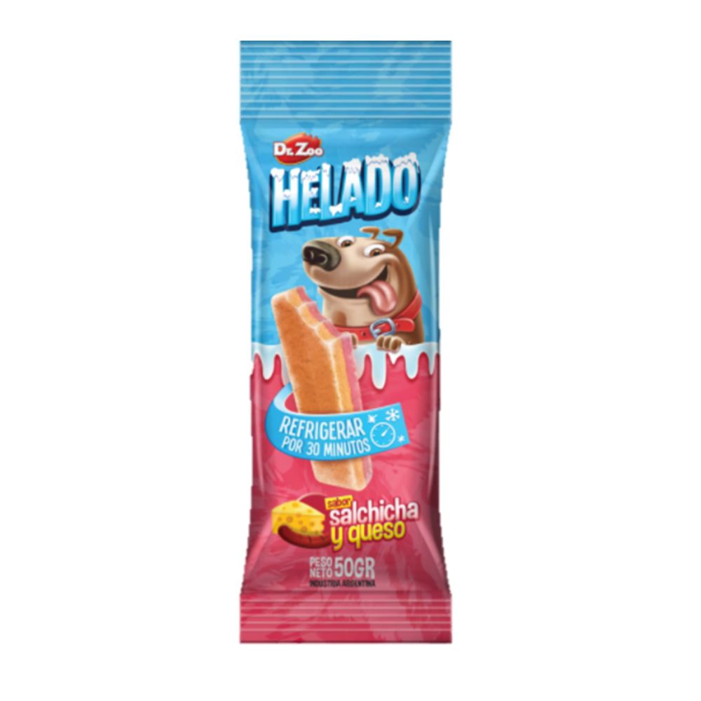 DR ZOO Helado para Perros Sabor a Salchicha y Queso (50g)