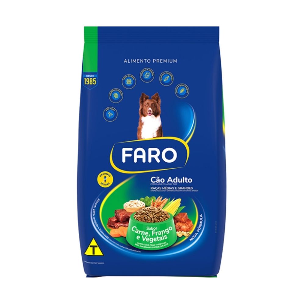 Faro Adultos Razas Medianas y Grandes con Carne, Pollo y Verduras