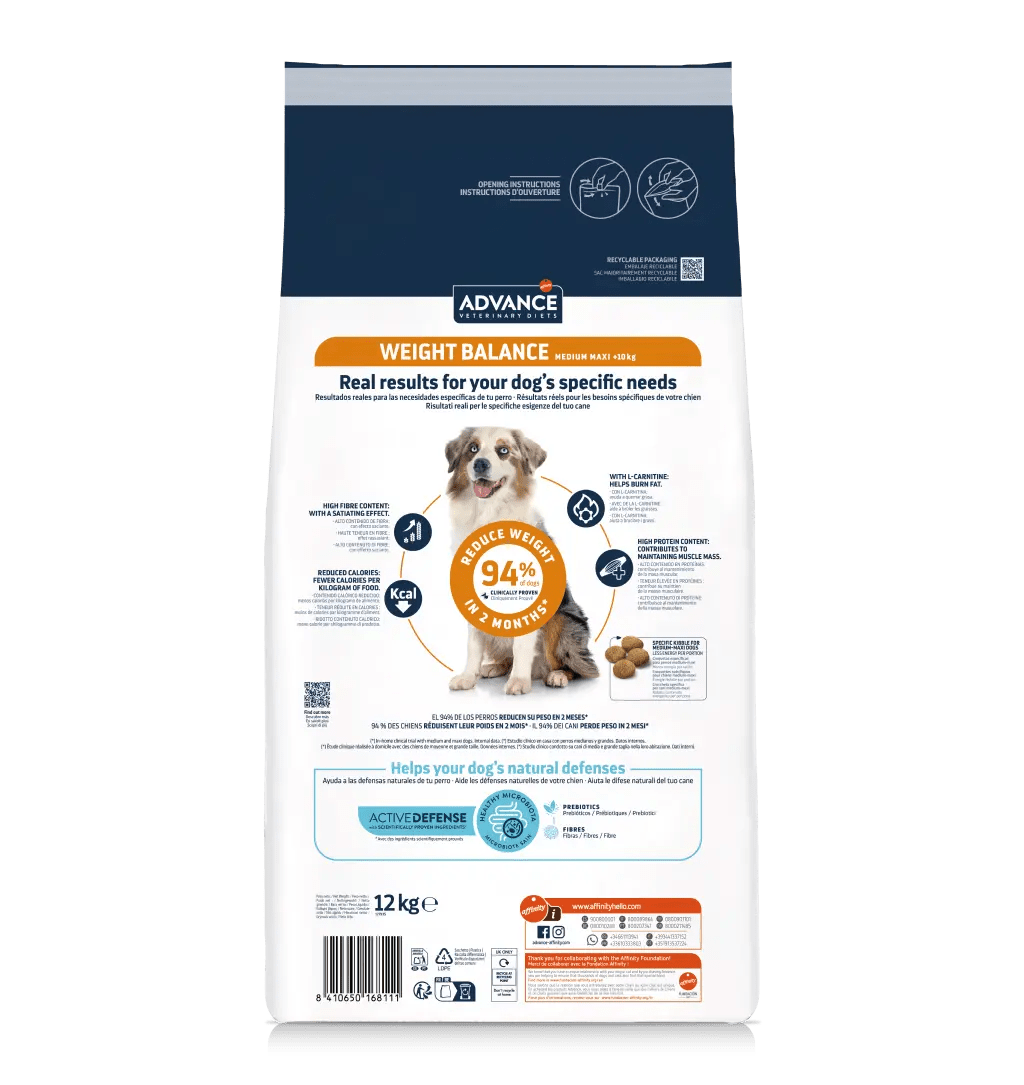 WEIGHT BALANCE MEDIUM / MAXI Alimento para Perros Adult/Senior Advance Affinity